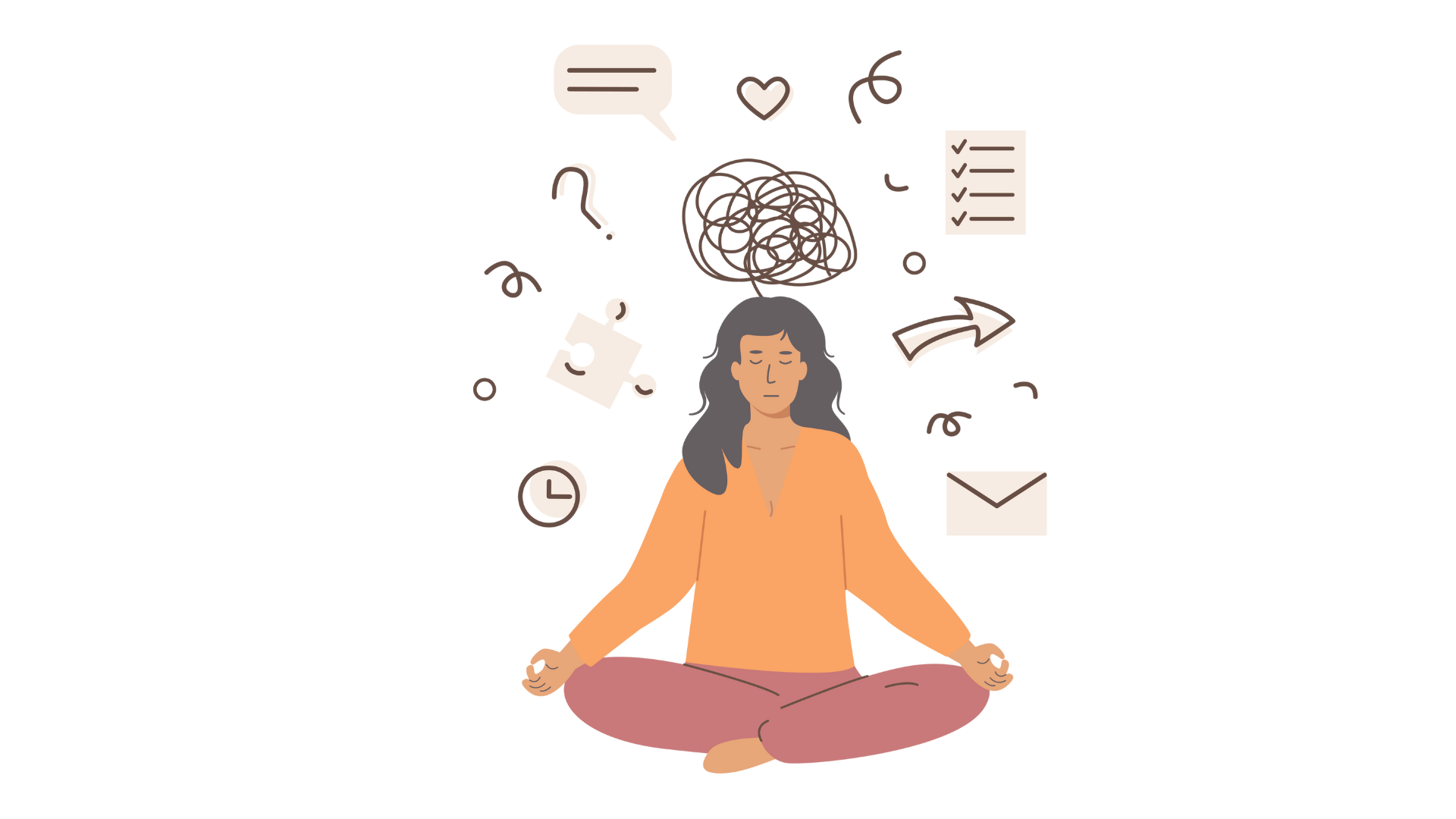 Woman in meditation pose representing self-awareness and identity